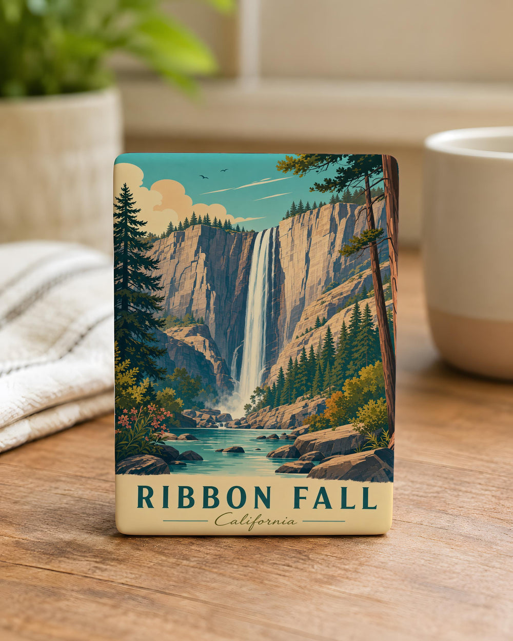 Fall Ribbon Fridge Magnet, Autumn Ribbon Theme Magnet, Seasonal Ribbon Decor Magnet, Thanksgiving Ribbon Kitchen Magnet