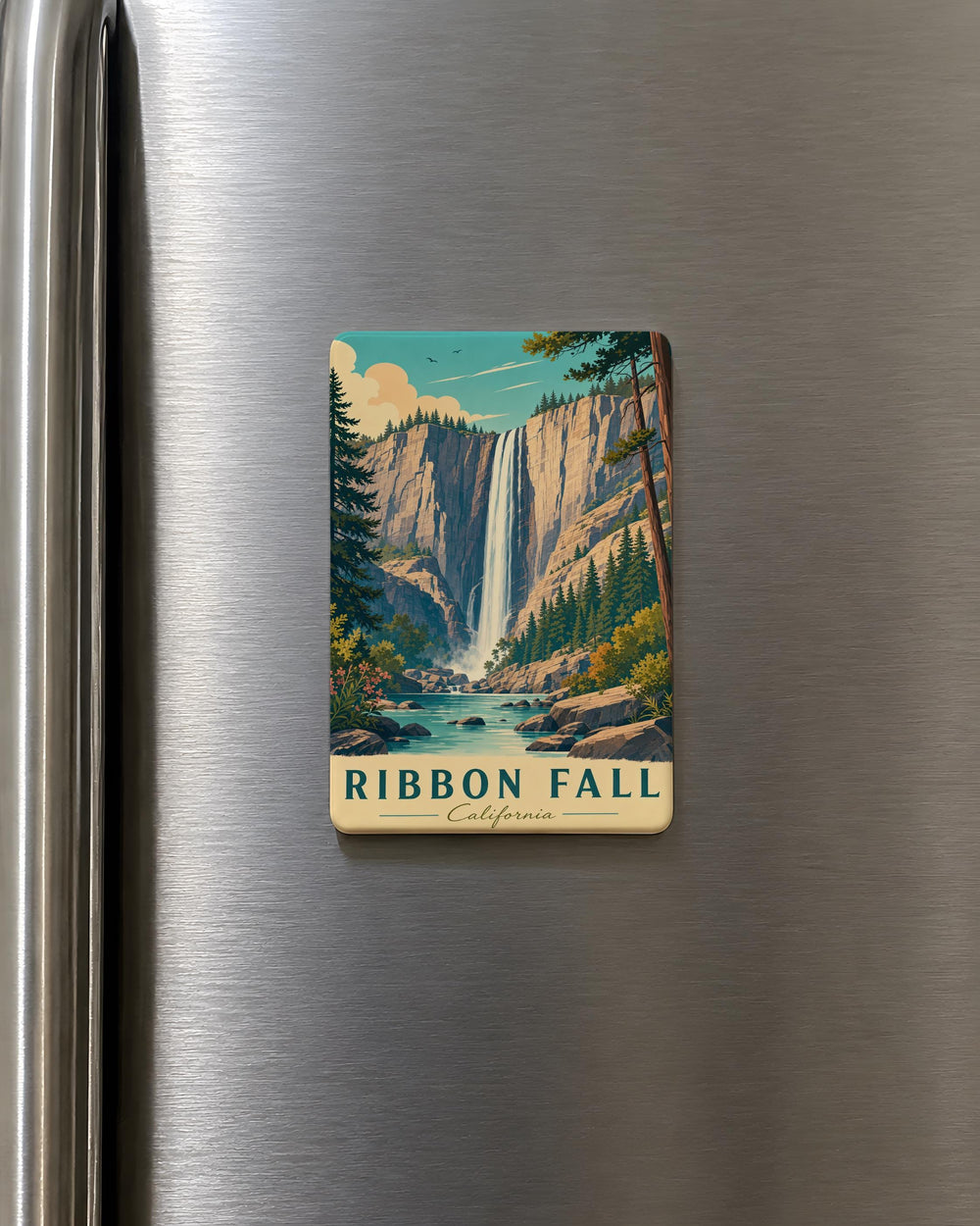 Fall Ribbon Fridge Magnet, Autumn Ribbon Theme Magnet, Seasonal Ribbon Decor Magnet, Thanksgiving Ribbon Kitchen Magnet
