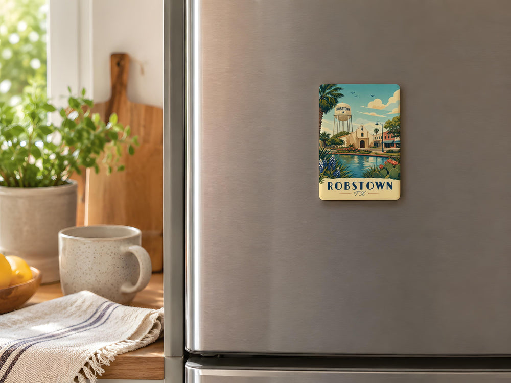 Robstown TX Fridge Magnet, Robstown Texas Souvenir Magnet, Texas Travel Gift, Robstown Keepsake, South Texas Magnet