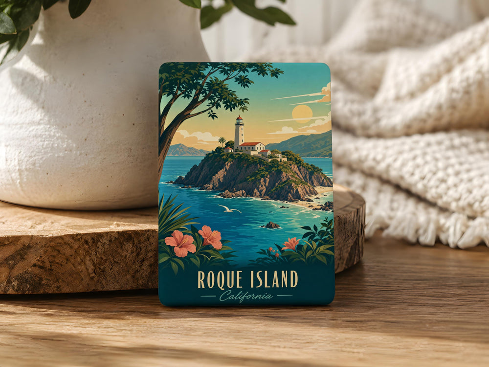 Roque Island Fridge Magnet, Roque Island Souvenir Magnet, Island Travel Keepsake, Coastal Landmark Magnet, Maine Island Gift