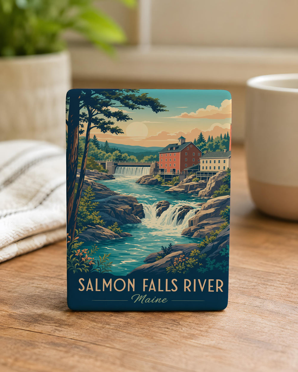 Salmon Falls River Fridge Magnet, Salmon Falls River Souvenir Magnet, River Landmark Travel Keepsake Magnet