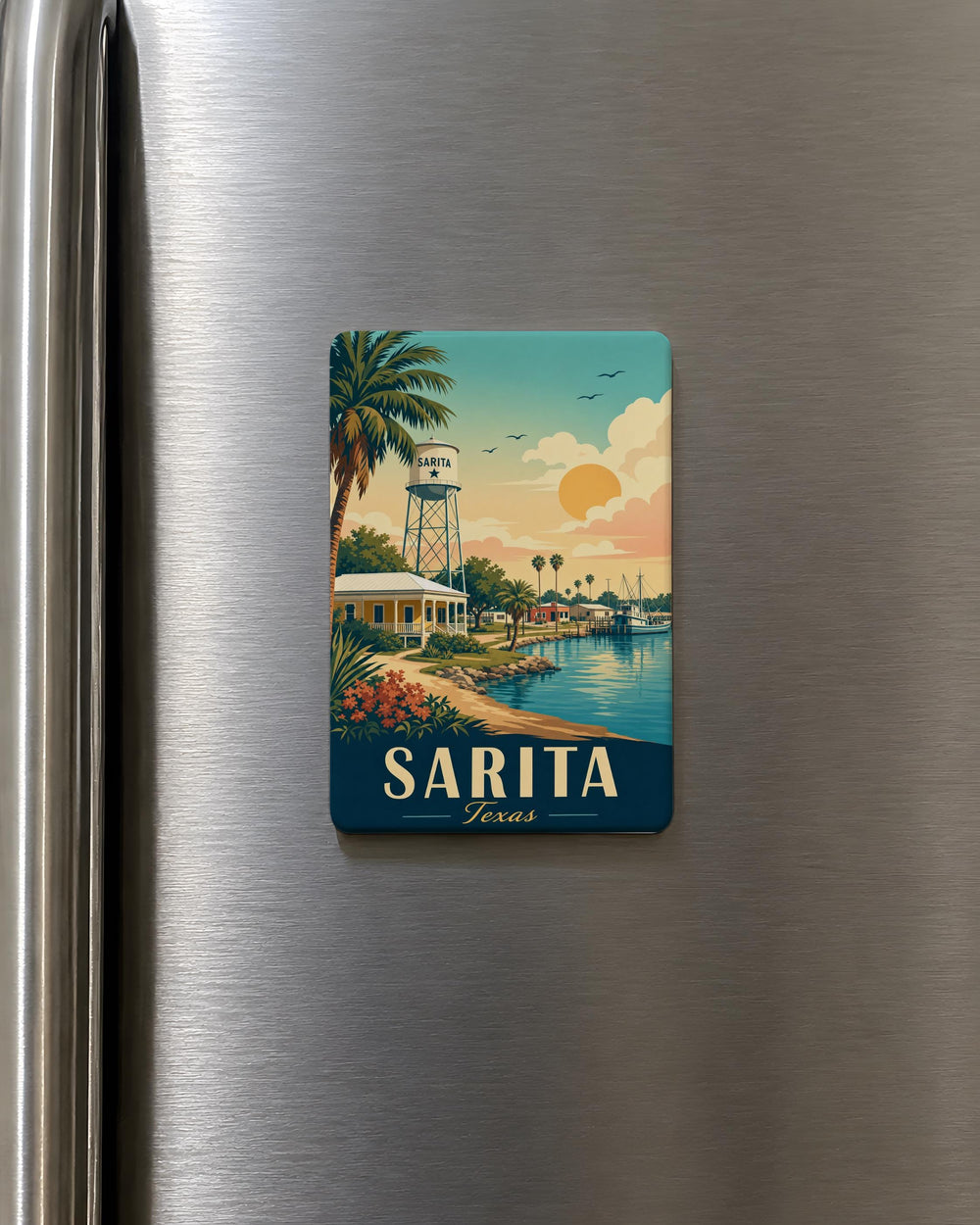 Sarita Texas Fridge Magnet, Sarita TX Souvenir Magnet, Kleberg County Travel Keepsake, Coastal Texas Gift