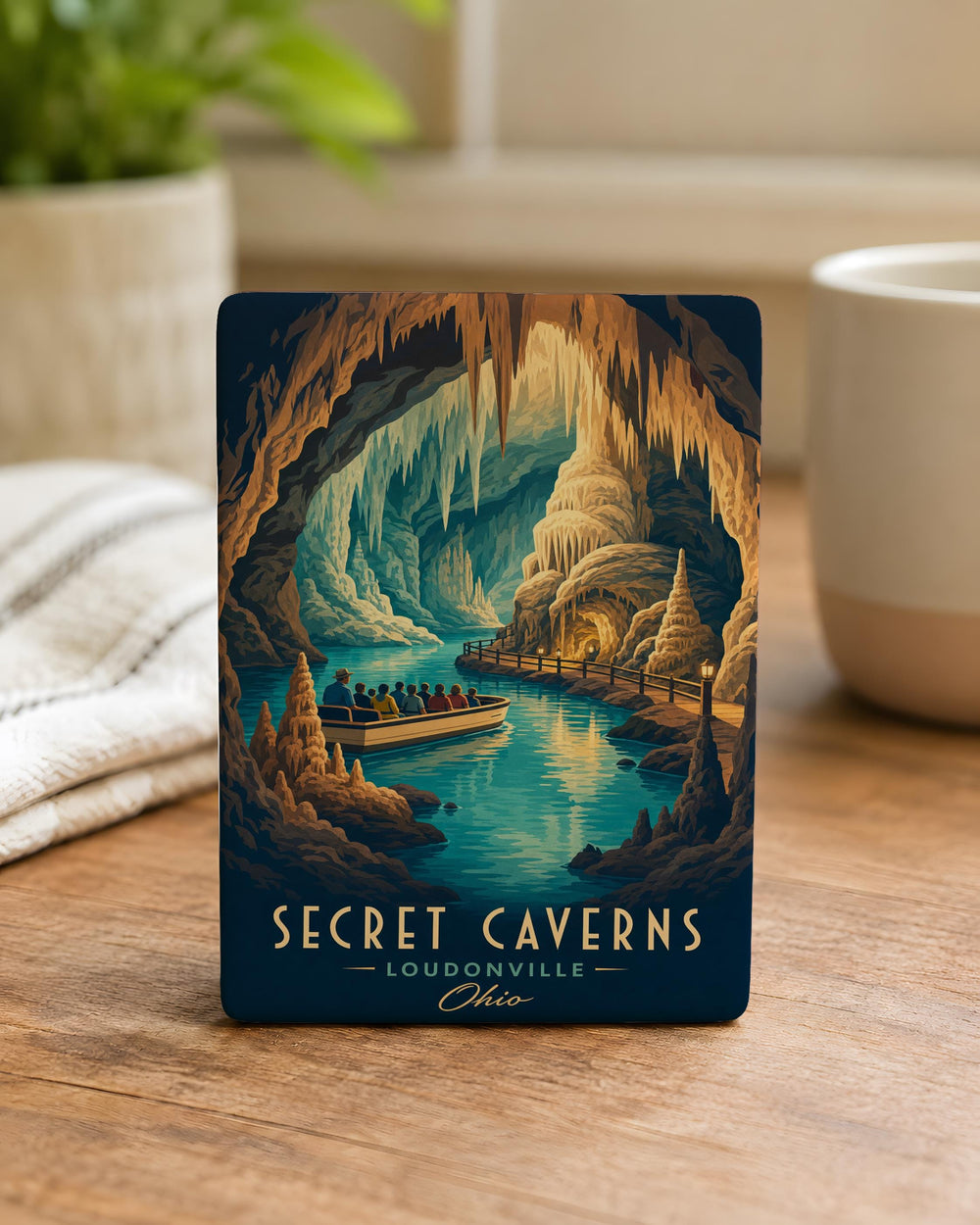 Secret Caverns Fridge Magnet, Underground Cave Passage, Hidden Cavern Tunnels, Subterranean Adventure Souvenir Magnet