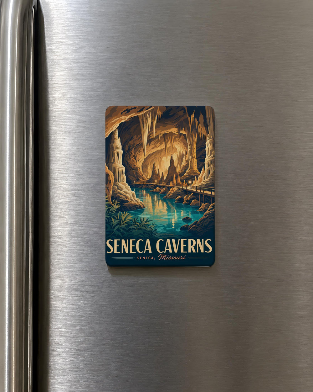 Seneca Caverns Fridge Magnet, Seneca Caverns West Virginia Souvenir Magnet, Cave & Cavern Attraction Keepsake Magnet