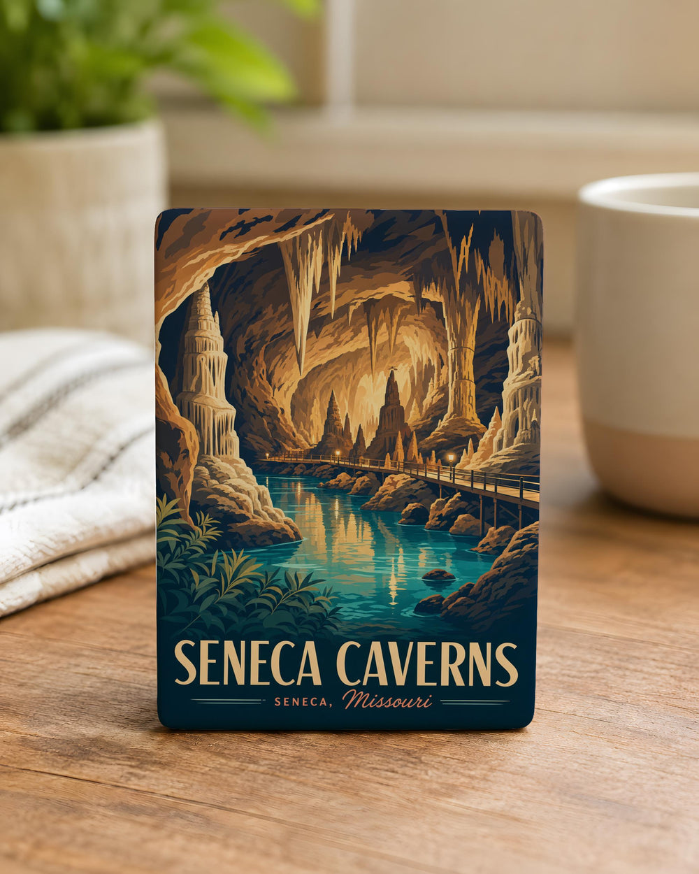 Seneca Caverns Fridge Magnet, Seneca Caverns West Virginia Souvenir Magnet, Cave & Cavern Attraction Keepsake Magnet