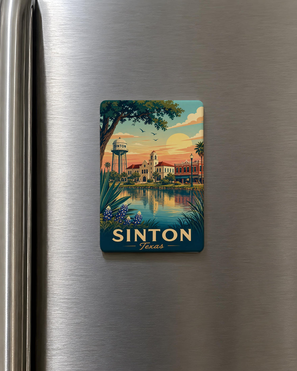 Sinton TX Fridge Magnet, Sinton Texas Souvenir Magnet, City Name Travel Keepsake Refrigerator Magnet Gift