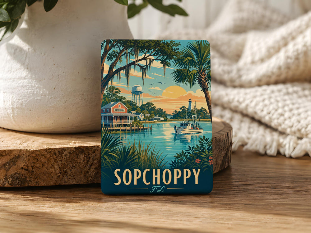Sopchoppy Florida Fridge Magnet, Sopchoppy FL Souvenir Magnet, Small Town Florida Travel Gift, Sopchoppy Keepsake Magnet