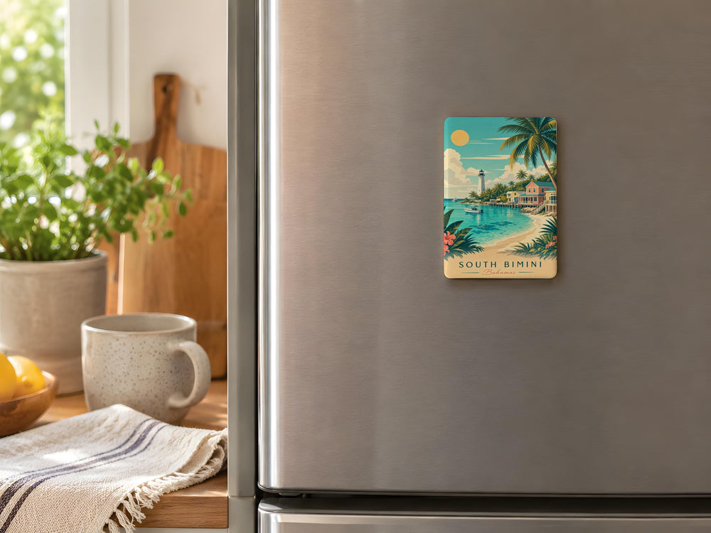 South Bimini Fridge Magnet, South Bimini Island Souvenir Magnet, Bahamas Travel Keepsake Magnet, Coastal Vacation Magnet