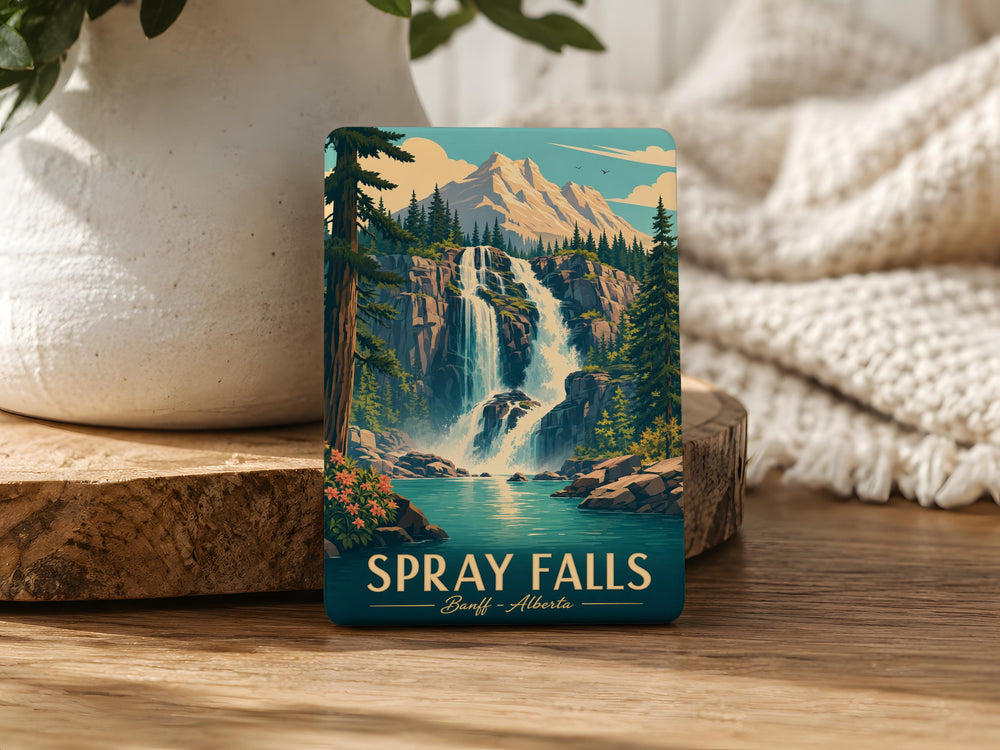 Spray Falls Fridge Magnet, Waterfall Nature Landmark Souvenir Magnet, Scenic Falls Travel Keepsake Gift