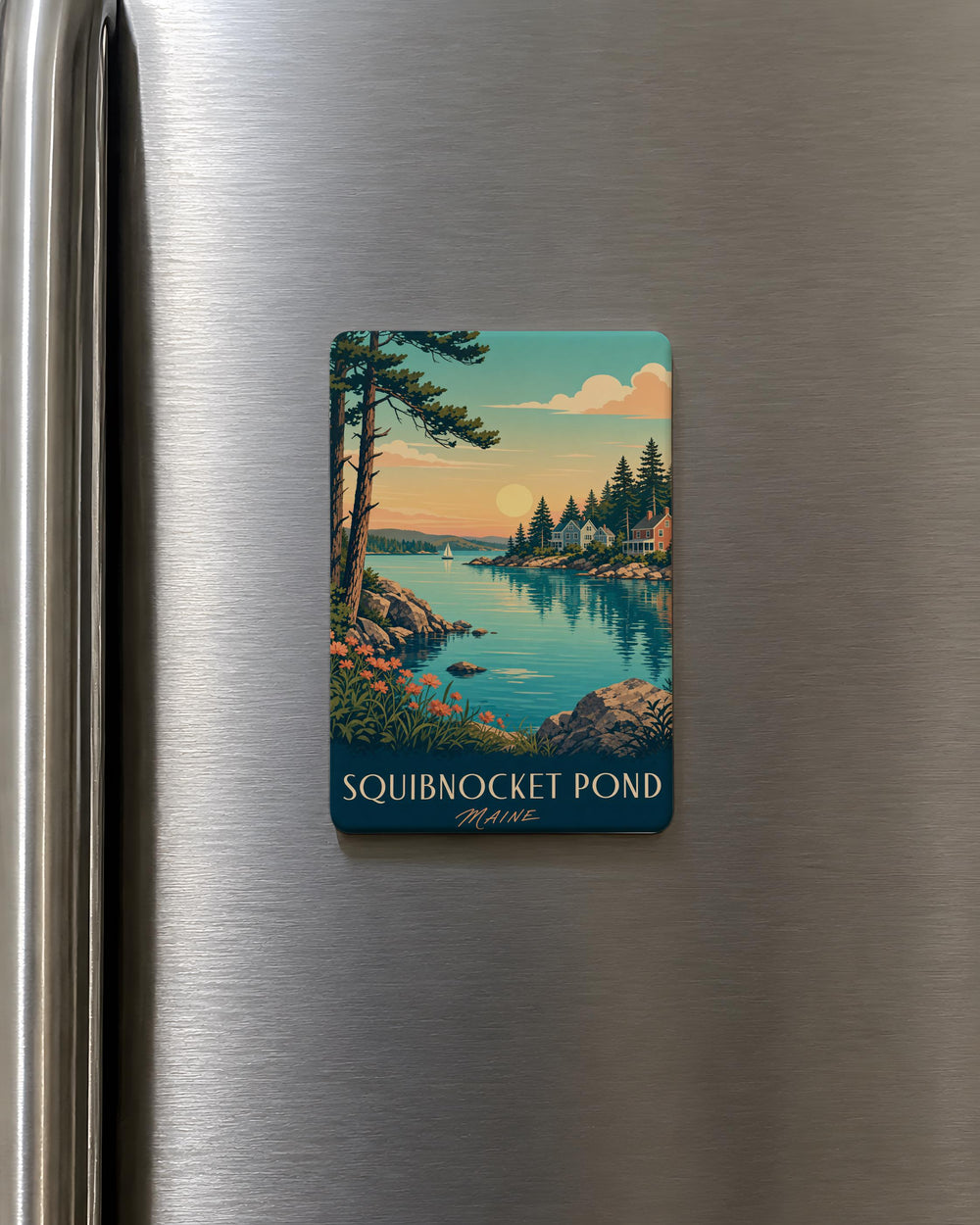 Squibnocket Pond Fridge Magnet, Martha’s Vineyard Massachusetts Souvenir Magnet, Pond Landscape Travel Keepsake Gift