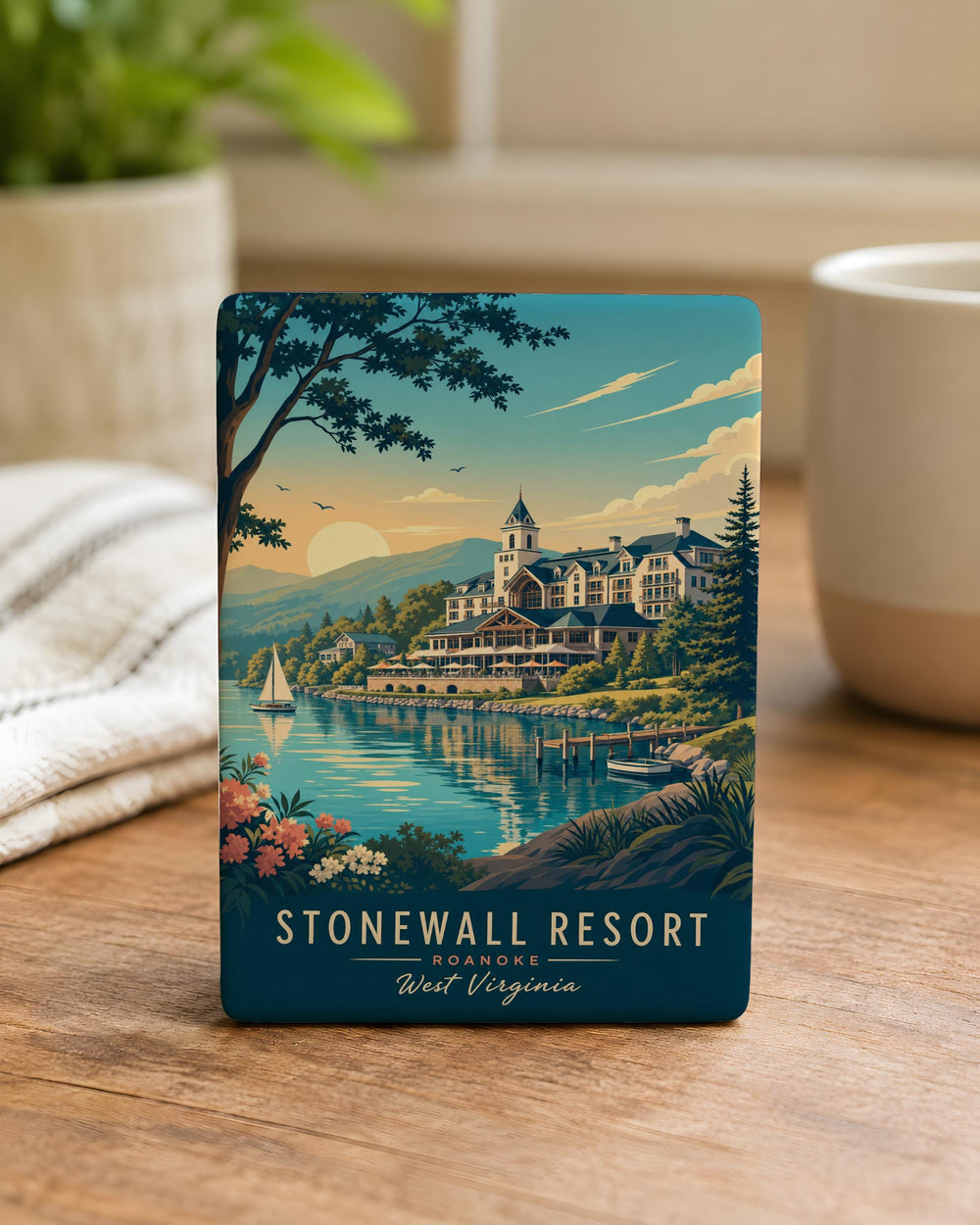 Stonewall Resort Fridge Magnet, Stonewall Lake West Virginia Souvenir Magnet, Resort Getaway Travel Keepsake Magnet