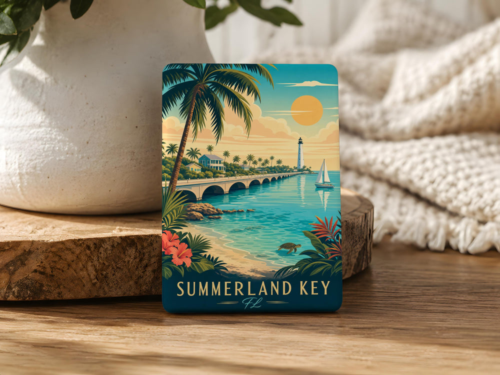Summerland Key FL Fridge Magnet, Florida Keys Souvenir, Coastal Island Vacation Gift, Summerland Key Keepsake Magnet