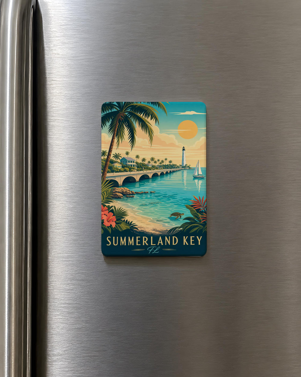 Summerland Key FL Fridge Magnet, Florida Keys Souvenir, Coastal Island Vacation Gift, Summerland Key Keepsake Magnet
