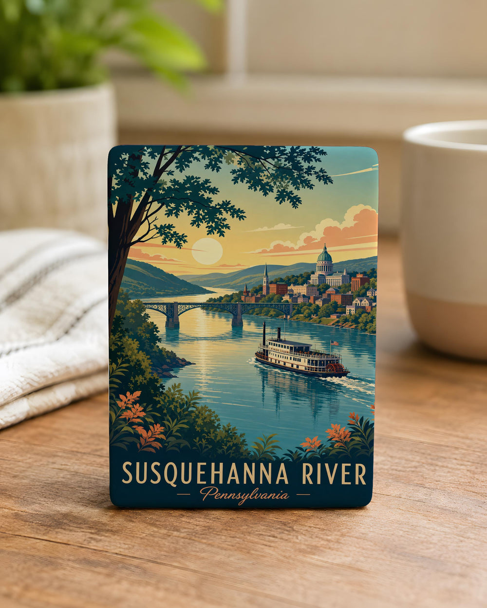 Susquehanna River Fridge Magnet, Pennsylvania River Souvenir, Scenic Waterway Travel Gift, River Lover Kitchen Decor