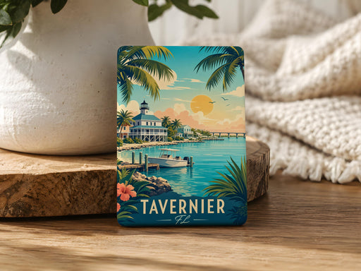 Tavernier Florida Fridge Magnet, Upper Keys Souvenir Magnet, Florida Keys Travel Gift, Coastal Town Keepsake Magnet