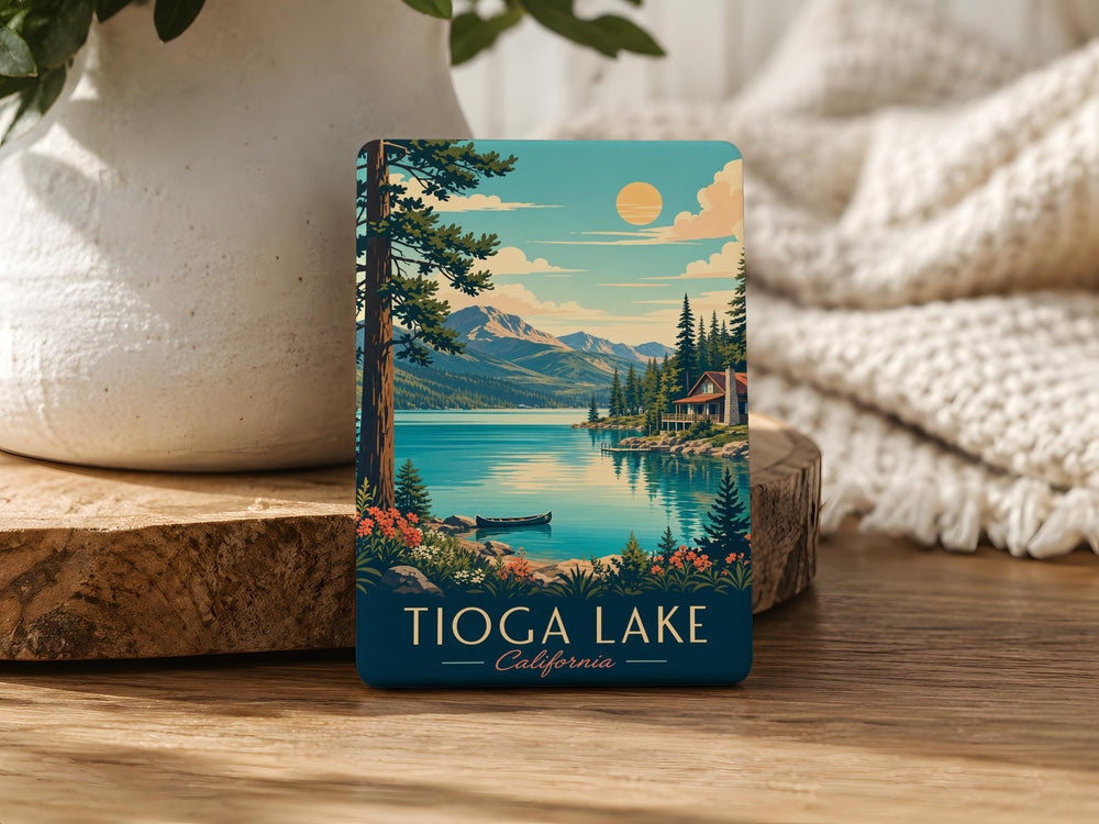 Tioga Lake Fridge Magnet, Yosemite National Park Souvenir Magnet, California Mountain Lake Travel Gift