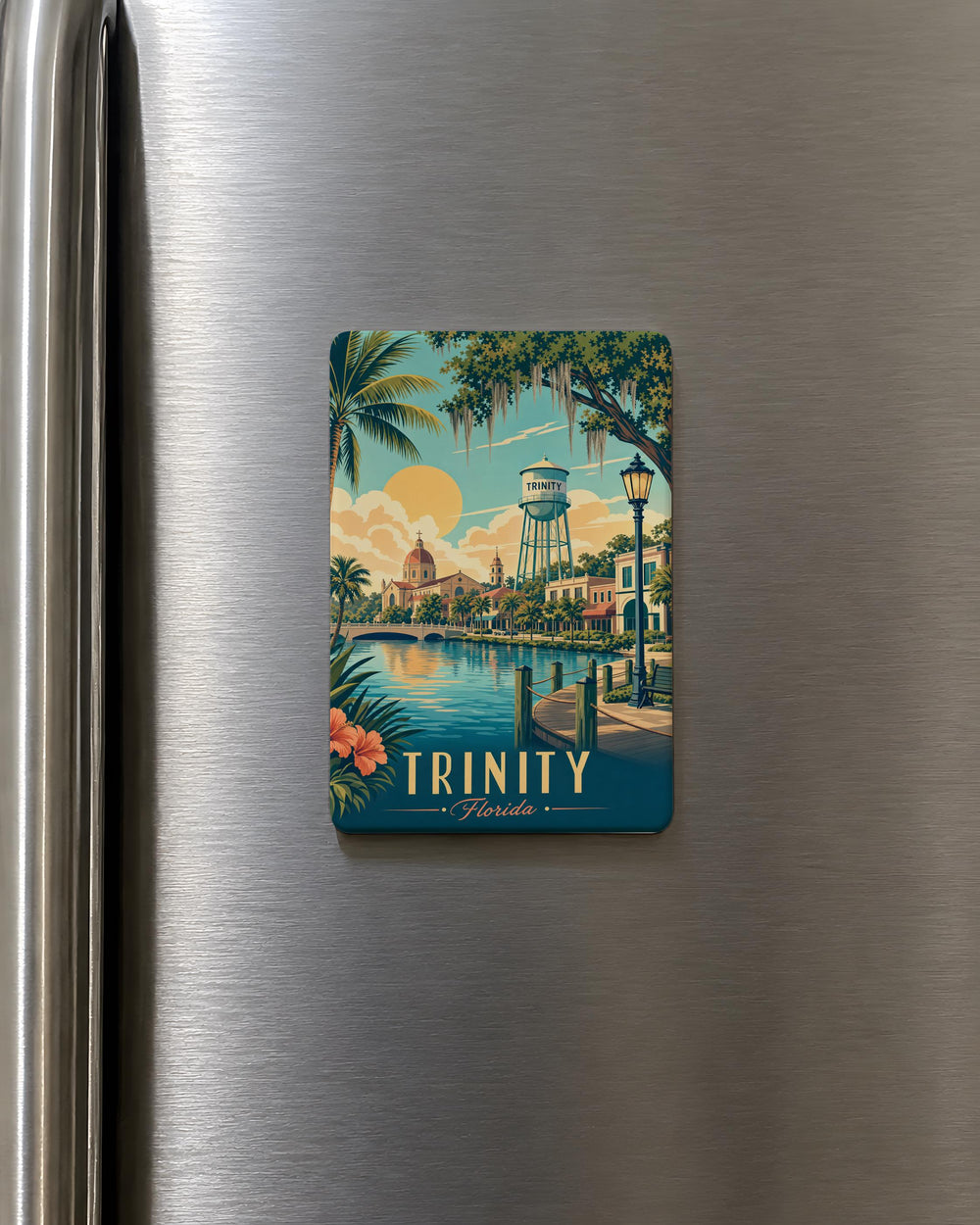 Trinity Florida Fridge Magnet, Trinity FL Souvenir Magnet, Florida Travel Gift, City Name Magnet, Vacation Keepsake