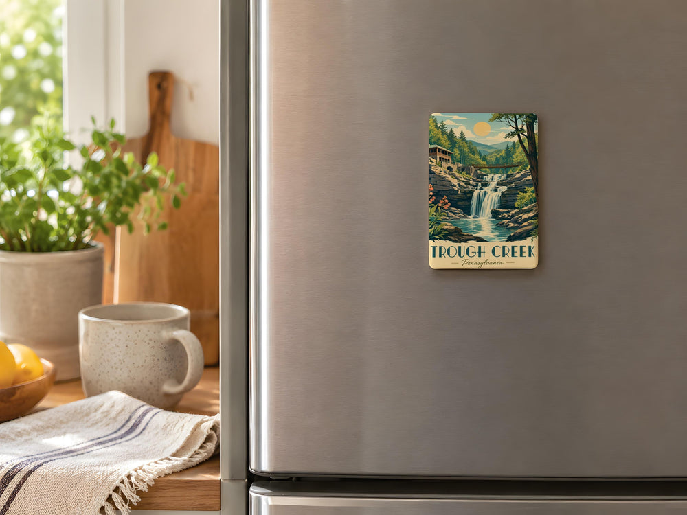 Trough Creek Fridge Magnet, Trough Creek State Park Souvenir Magnet, Pennsylvania Nature Travel Keepsake Magnet