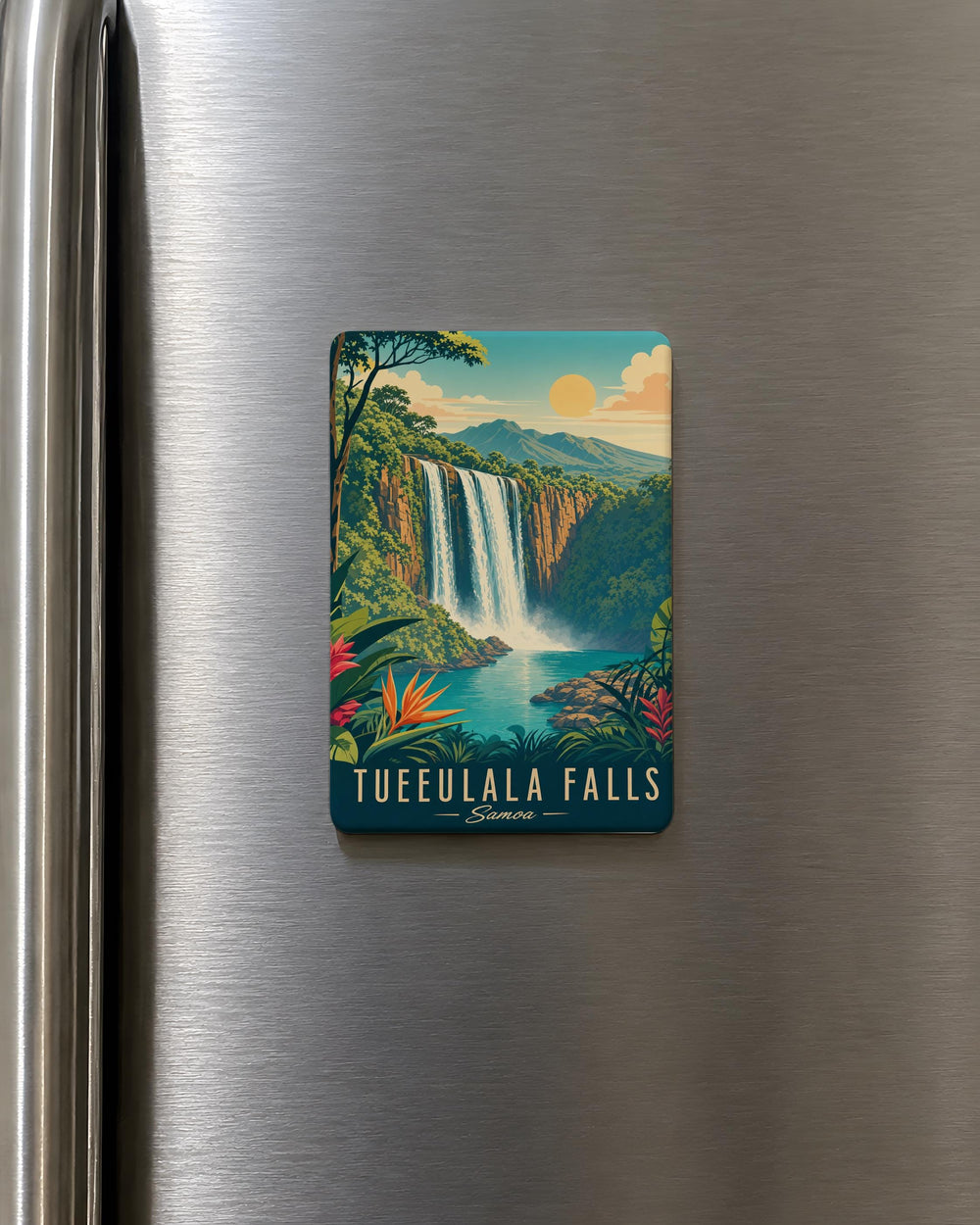 Tueeulala Falls Fridge Magnet, Waterfall Landscape Souvenir Magnet, Nature Travel Keepsake, Scenic Falls Refrigerator Magnet