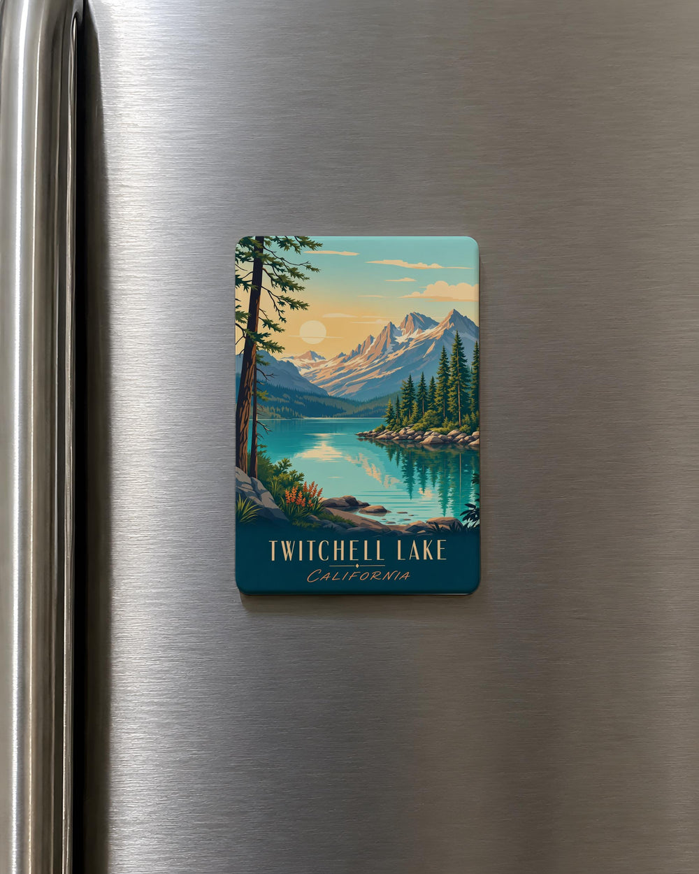 Twitchell Lake Fridge Magnet, Twitchell Lake Souvenir Magnet, Lake House Decor, Cabin Kitchen Magnet, Outdoor Lake Lover Gift