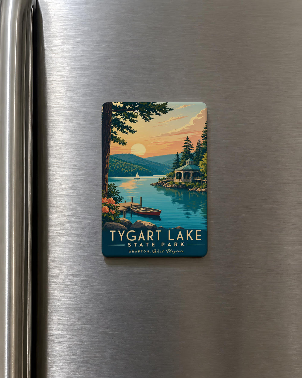 Tygart Lake State Park Fridge Magnet, West Virginia Travel Souvenir Magnet, Nature Lake Park Keepsake Magnet