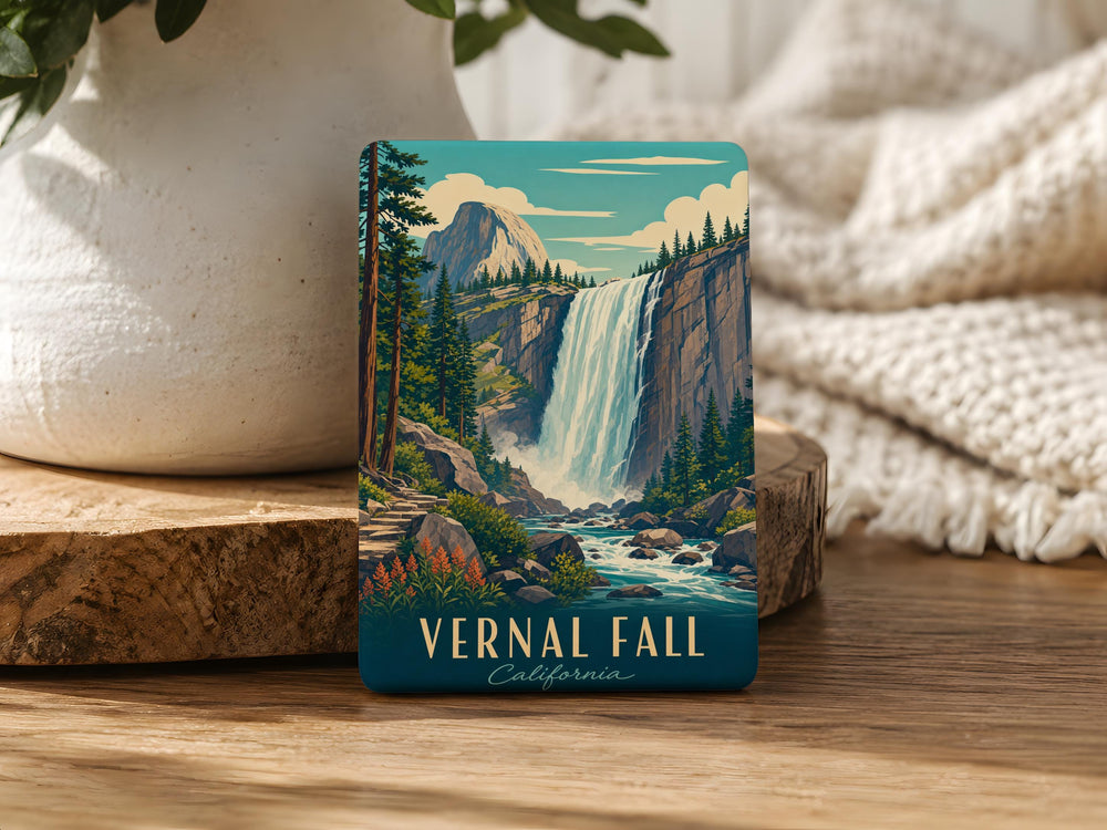 Vernal Fall Fridge Magnet, Yosemite Waterfall Souvenir, Nature Travel Keepsake, National Park Gift