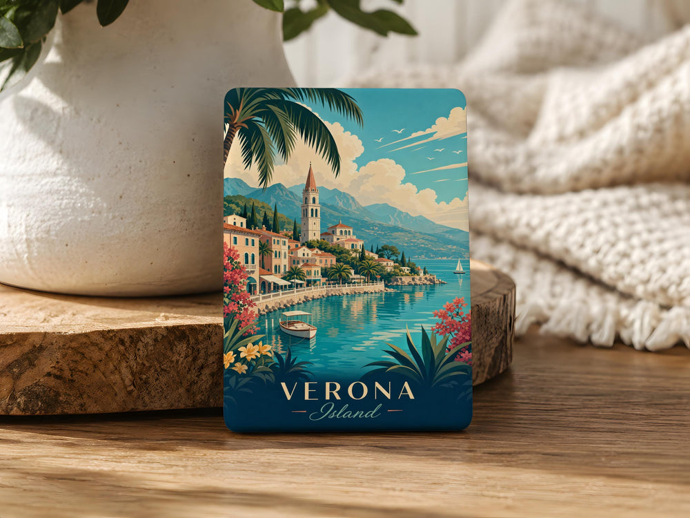 Verona Island Fridge Magnet, Maine Coastal Island Souvenir, Penobscot Bay Travel Keepsake, New England Vacation Gift