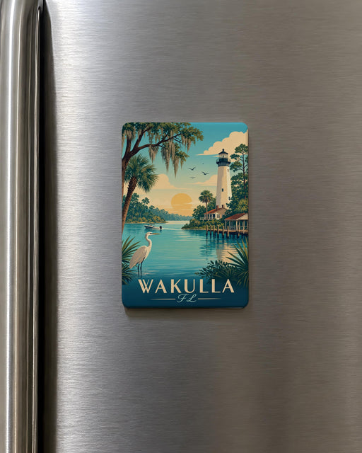 Wakulla Florida Fridge Magnet, Wakulla FL Souvenir Magnet, Wakulla County Travel Gift, Florida Vacation Keepsake Magnet