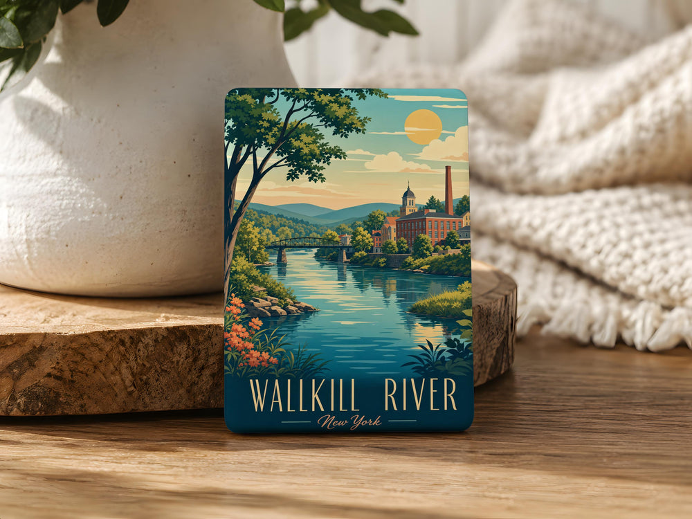Wallkill River Fridge Magnet, Wallkill River New York Souvenir Magnet, Hudson Valley Travel Gift, River Landmark Magnet