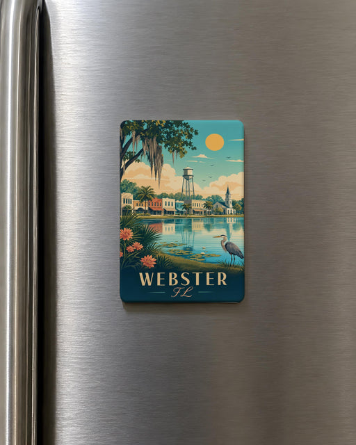 Webster Florida Fridge Magnet, Webster FL Souvenir Magnet, Florida Travel Gift, Webster City Keepsake Magnet