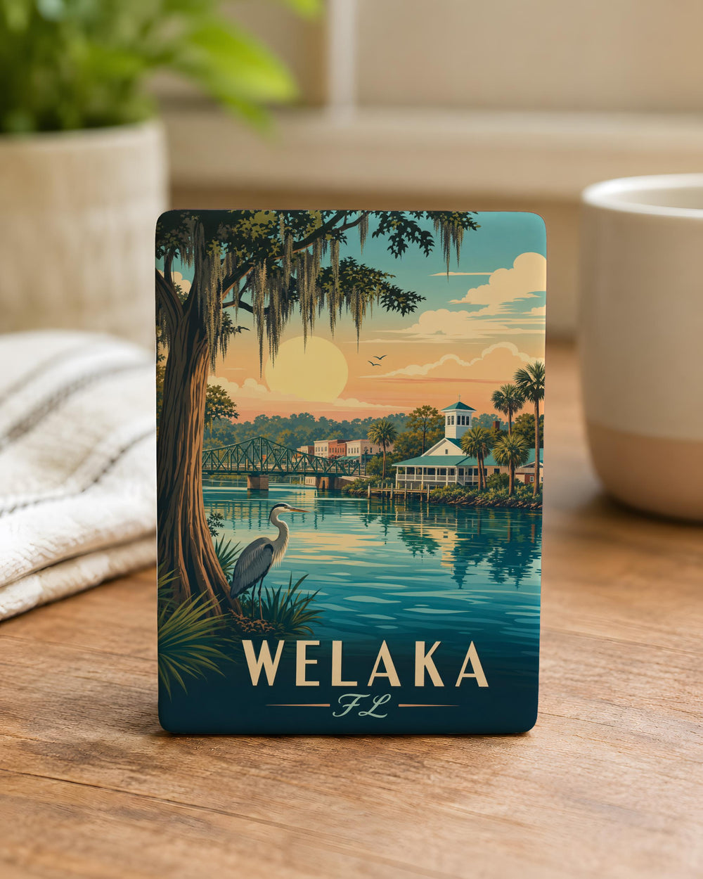 Welaka FL Fridge Magnet, Florida Town Souvenir Magnet, Welaka Florida Travel Keepsake Refrigerator Magnet