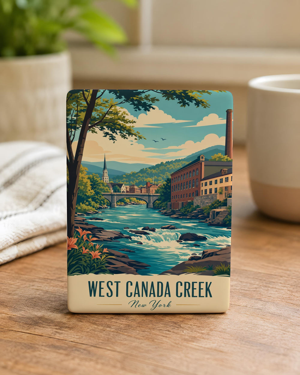West Canada Creek Fridge Magnet, Upstate New York River Landmark Souvenir Magnet, West Canada Creek Travel Keepsake Magnet