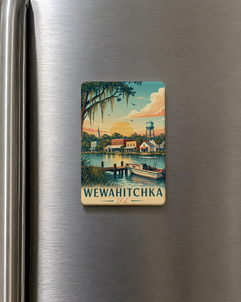 Wewahitchka FL Fridge Magnet, Florida Town Souvenir Magnet, Gulf County Travel Keepsake, Wewahitchka Florida Gift