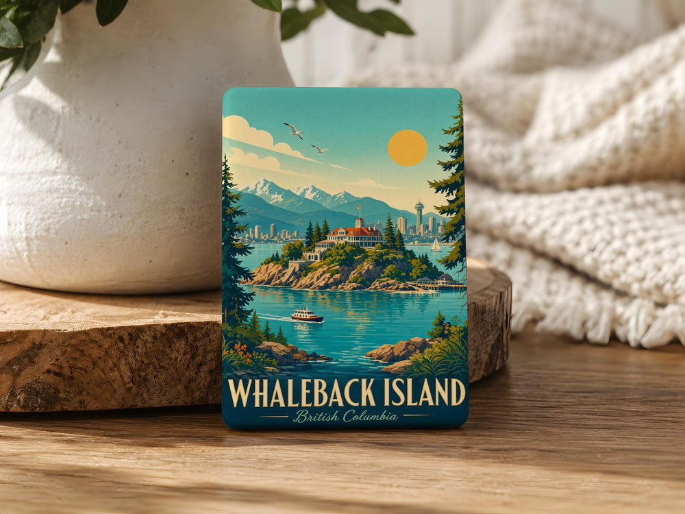 Whaleback Island Fridge Magnet, Coastal Maine Island Souvenir Magnet, Ocean Seaside Travel Keepsake Magnet