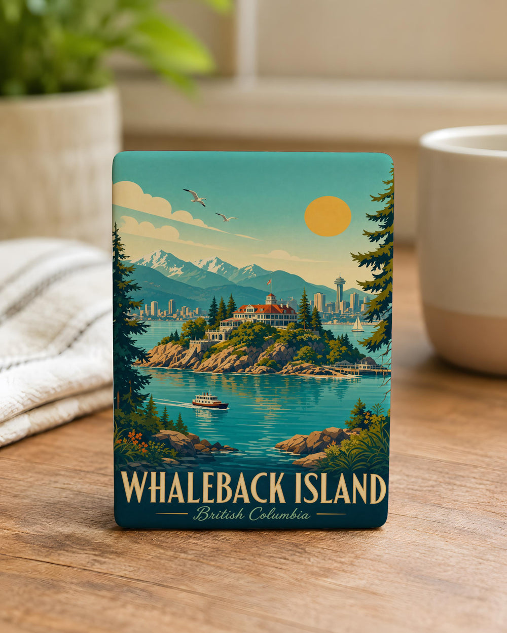 Whaleback Island Fridge Magnet, Coastal Maine Island Souvenir Magnet, Ocean Seaside Travel Keepsake Magnet