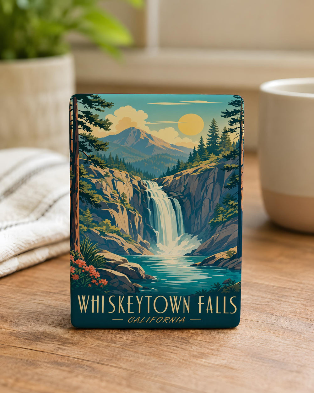 Whiskeytown Falls Fridge Magnet, Waterfall Nature Souvenir, Whiskeytown Lake California Travel Gift