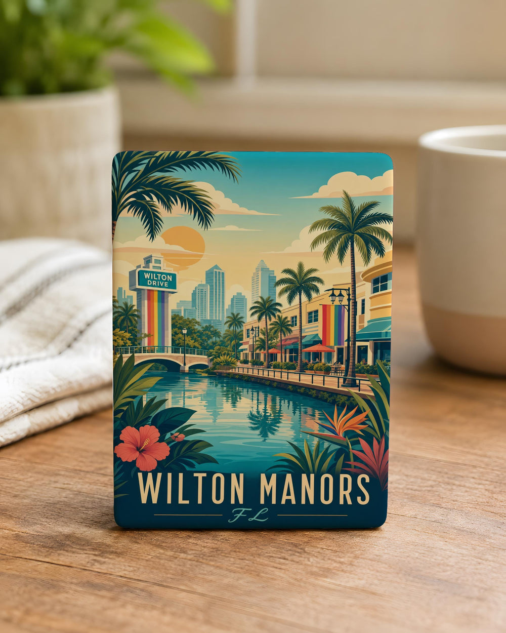 Wilton Manors Florida Fridge Magnet, Wilton Manors FL Souvenir Magnet, Wilton Manors Travel Gift, Florida Keepsake Magnet