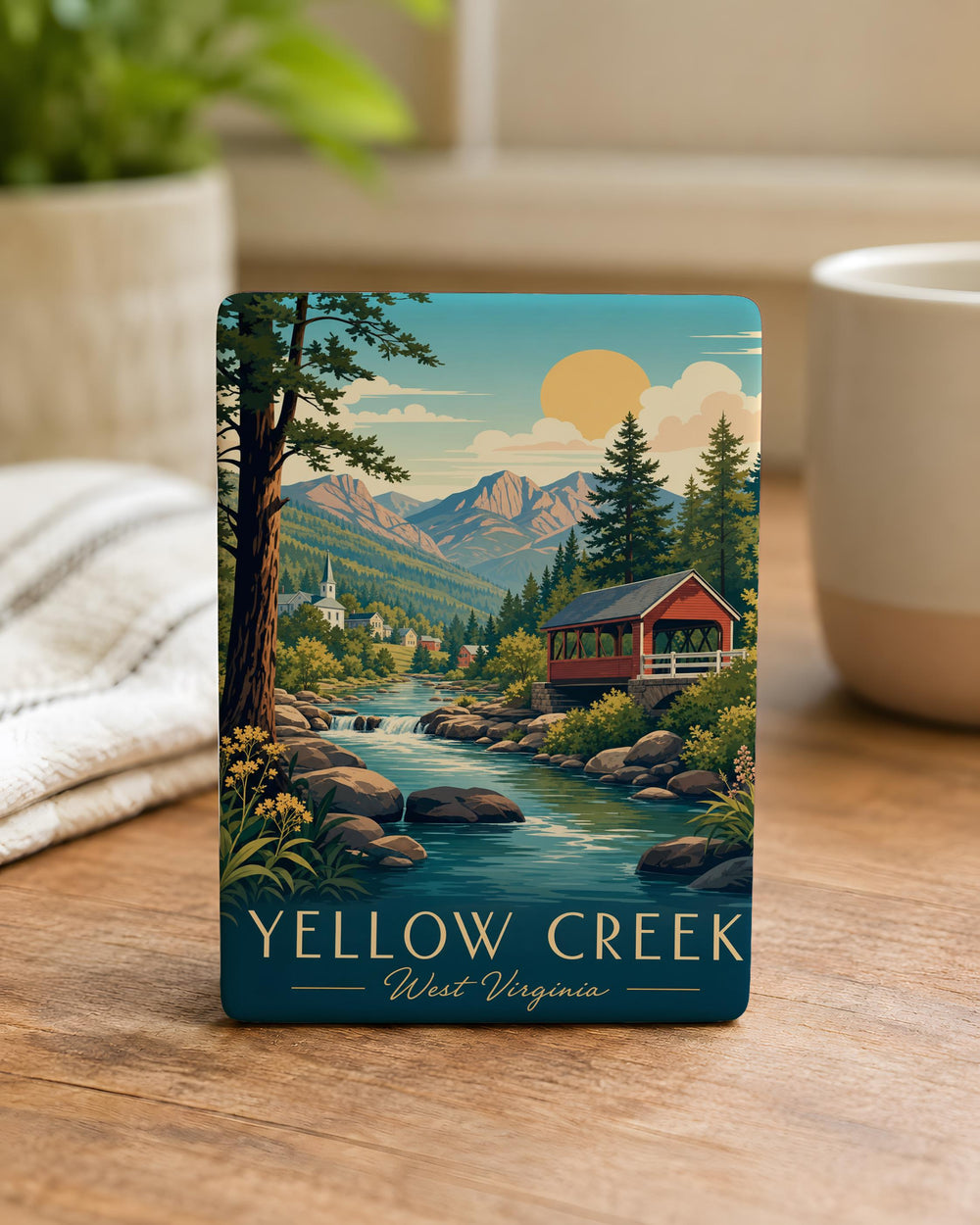 Yellow Creek Fridge Magnet, Yellow Creek Souvenir Magnet, Creek Nature Landmark Keepsake Magnet, Travel Gift Magnet
