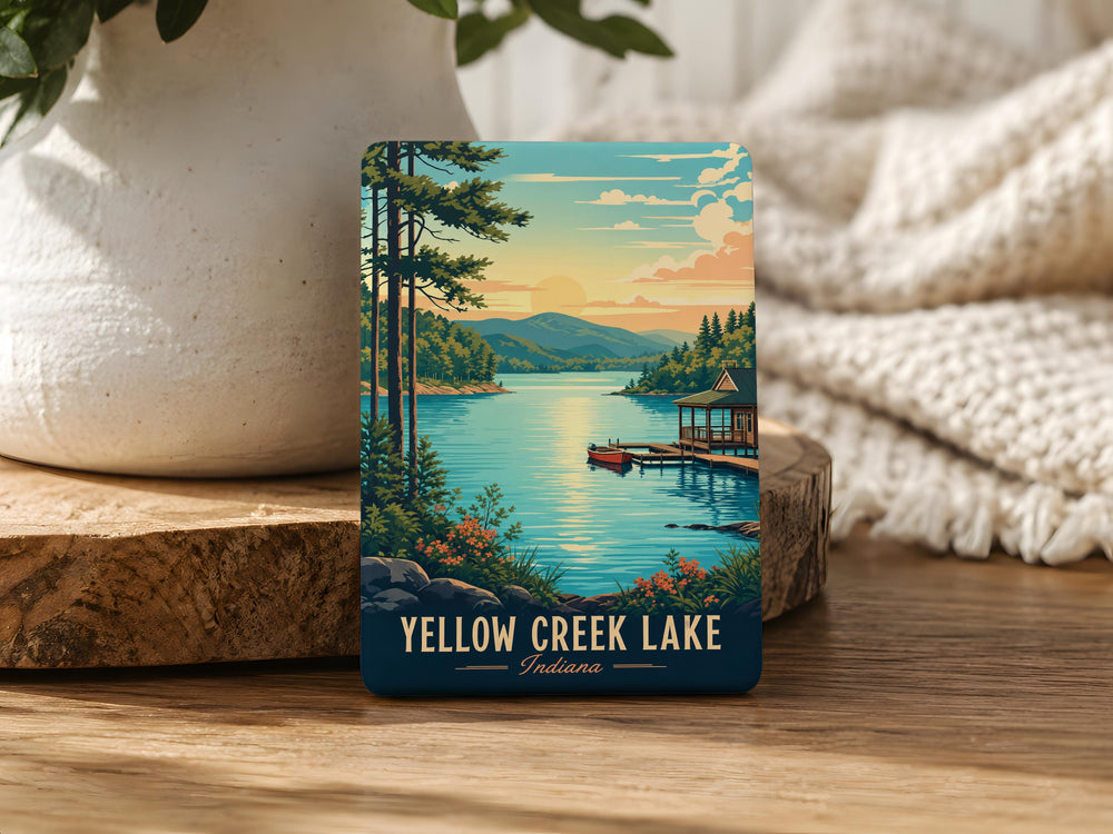 Yellow Creek Lake Fridge Magnet, Yellow Creek Lake Souvenir Magnet, Lake Travel Gift, Outdoor Nature Keepsake Magnet