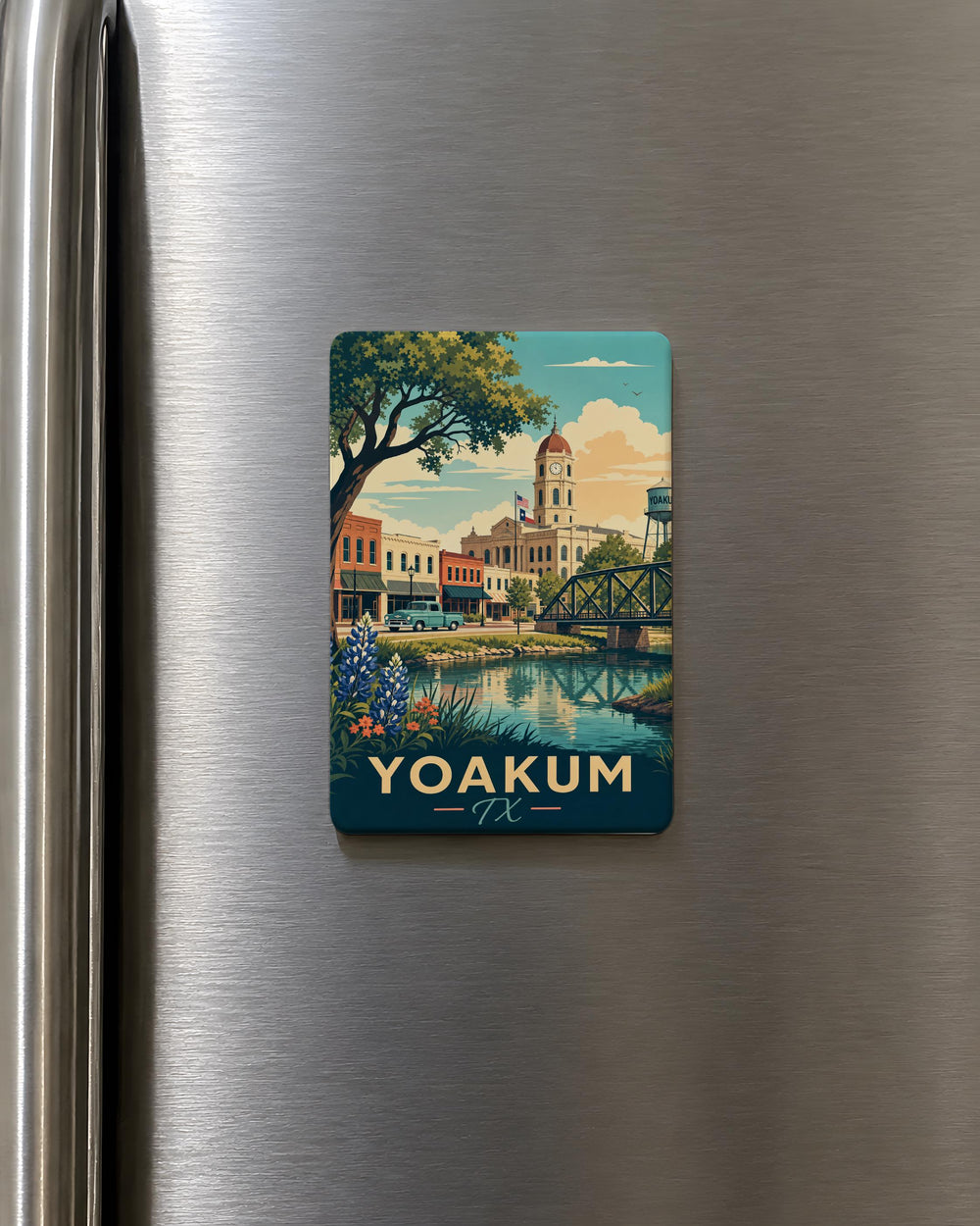 Yoakum TX Fridge Magnet, Yoakum Texas Souvenir Magnet, Texas Travel Gift, Hometown Keepsake, Small Town USA Magnet