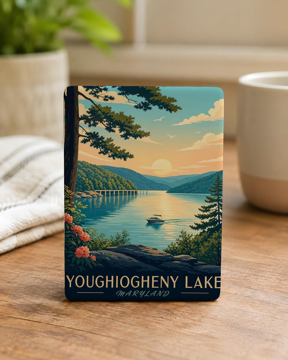Youghiogheny Lake Fridge Magnet, Pennsylvania Lake Souvenir Magnet, Outdoor Adventure Travel Keepsake Magnet