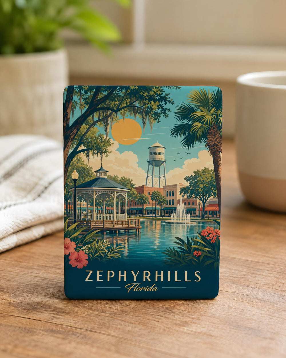Zephyrhills FL Fridge Magnet, Zephyrhills Florida Souvenir Magnet, City Name Travel Keepsake Refrigerator Magnet