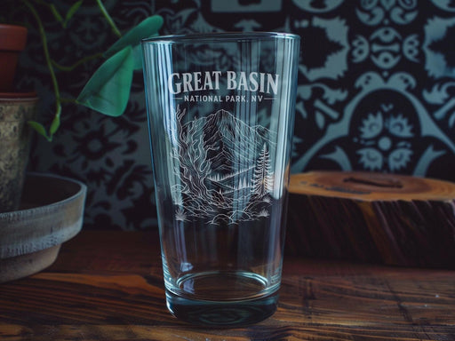 Great Basin National Park Nevada Pint Glass, Great Basin NP Souvenir Drinkware, Baker NV Travel Gift, National Park Glass