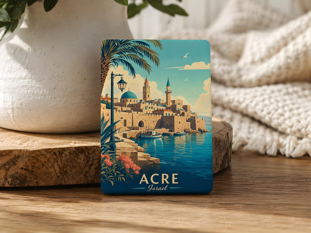 Acre Israel Fridge Magnet, Akko Old City Souvenir Magnet, Holy Land Travel Keepsake, Israel Coastal City Gift