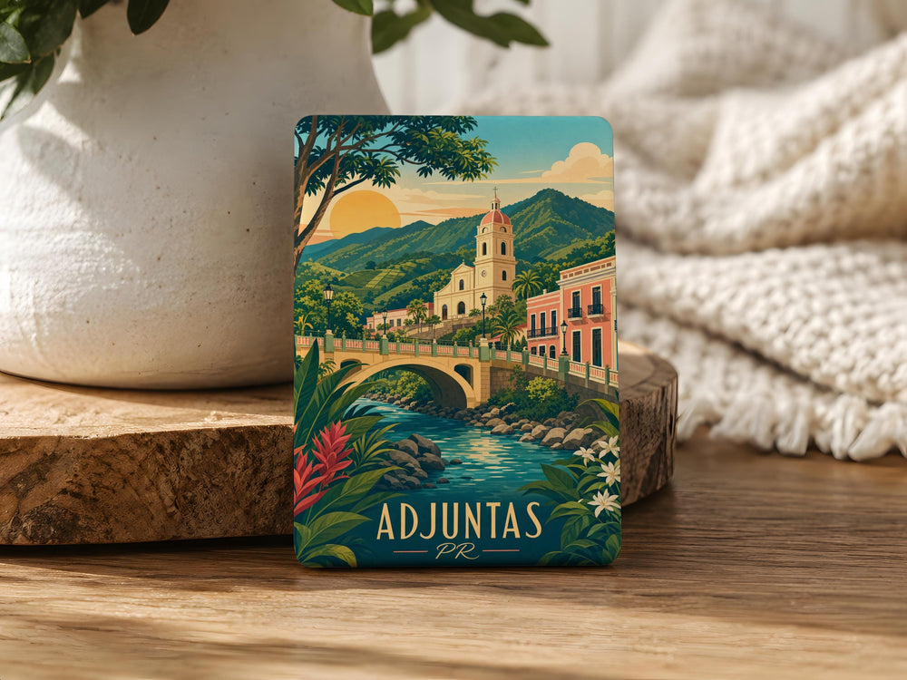 Adjuntas Puerto Rico Fridge Magnet, Adjuntas PR Souvenir Magnet, Puerto Rico Travel Keepsake Magnet, Boricua Gift