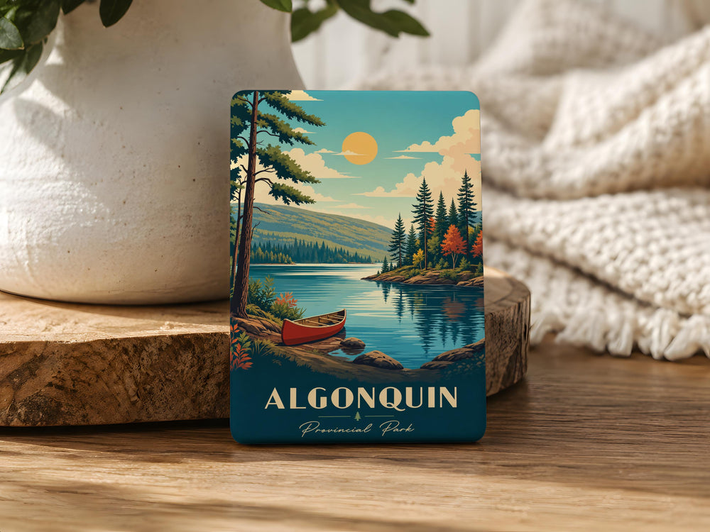 Algonquin Provincial Park Fridge Magnet, Ontario Canada Park Souvenir, Canoe Camping Lake Pines Wildlife Magnet