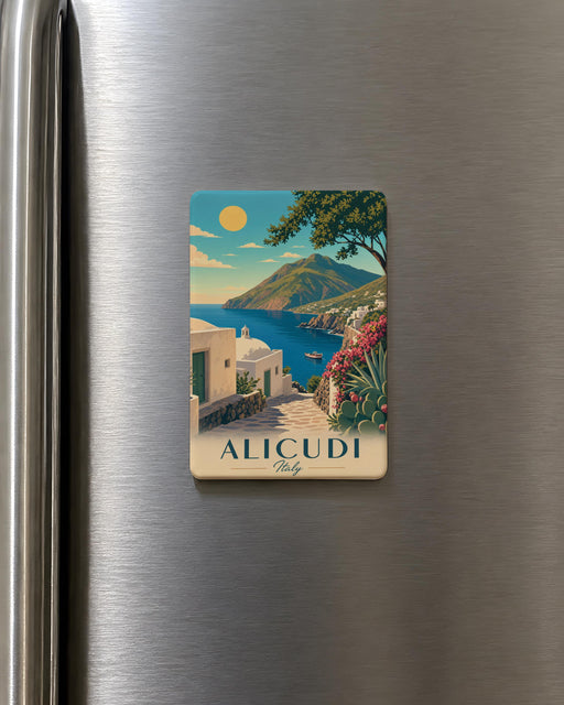 Alicudi Italy Fridge Magnet, Alicudi Island Souvenir, Aeolian Islands Travel Gift, Sicily Italy Keepsake Magnet