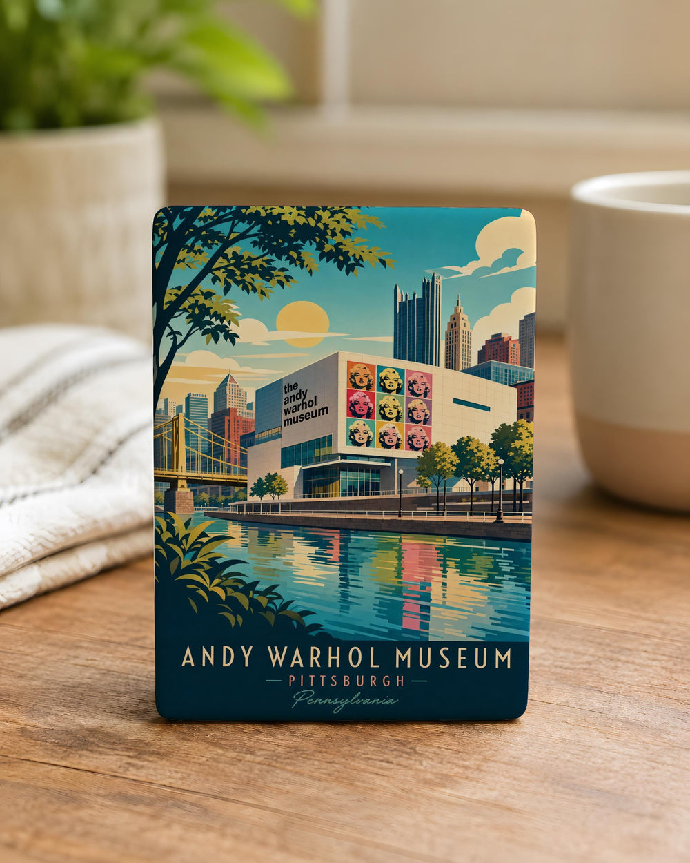 Andy Warhol Museum Fridge Magnet, Pittsburgh Museum Souvenir Magnet, Pop Art Icon Landmark Gift, Travel Keepsake Magnet