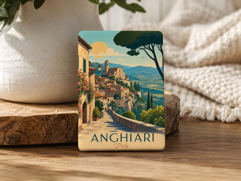 Anghiari Italy Fridge Magnet, Anghiari Tuscany Travel Souvenir Magnet, Italian Hill Town Landmark Keepsake Magnet