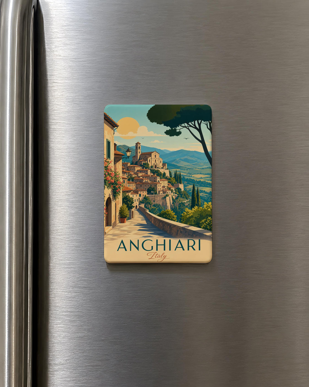 Anghiari Italy Fridge Magnet, Anghiari Tuscany Travel Souvenir Magnet, Italian Hill Town Landmark Keepsake Magnet